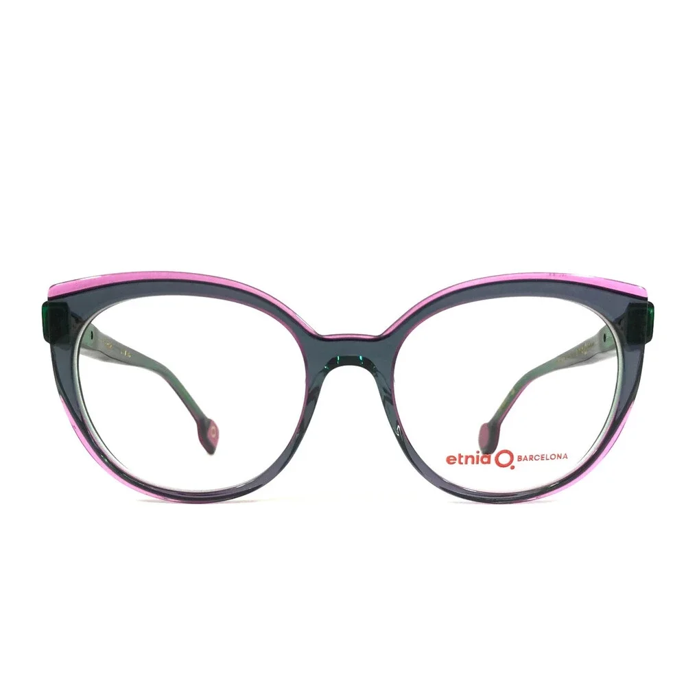 Etnia Barcelona Eyeglasses Frames TAT PKGR Pink Blue Green Cat Eye 51-17-140